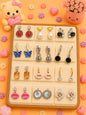 Korean chic earrings with a foldable box ( pack of 12 pieces)