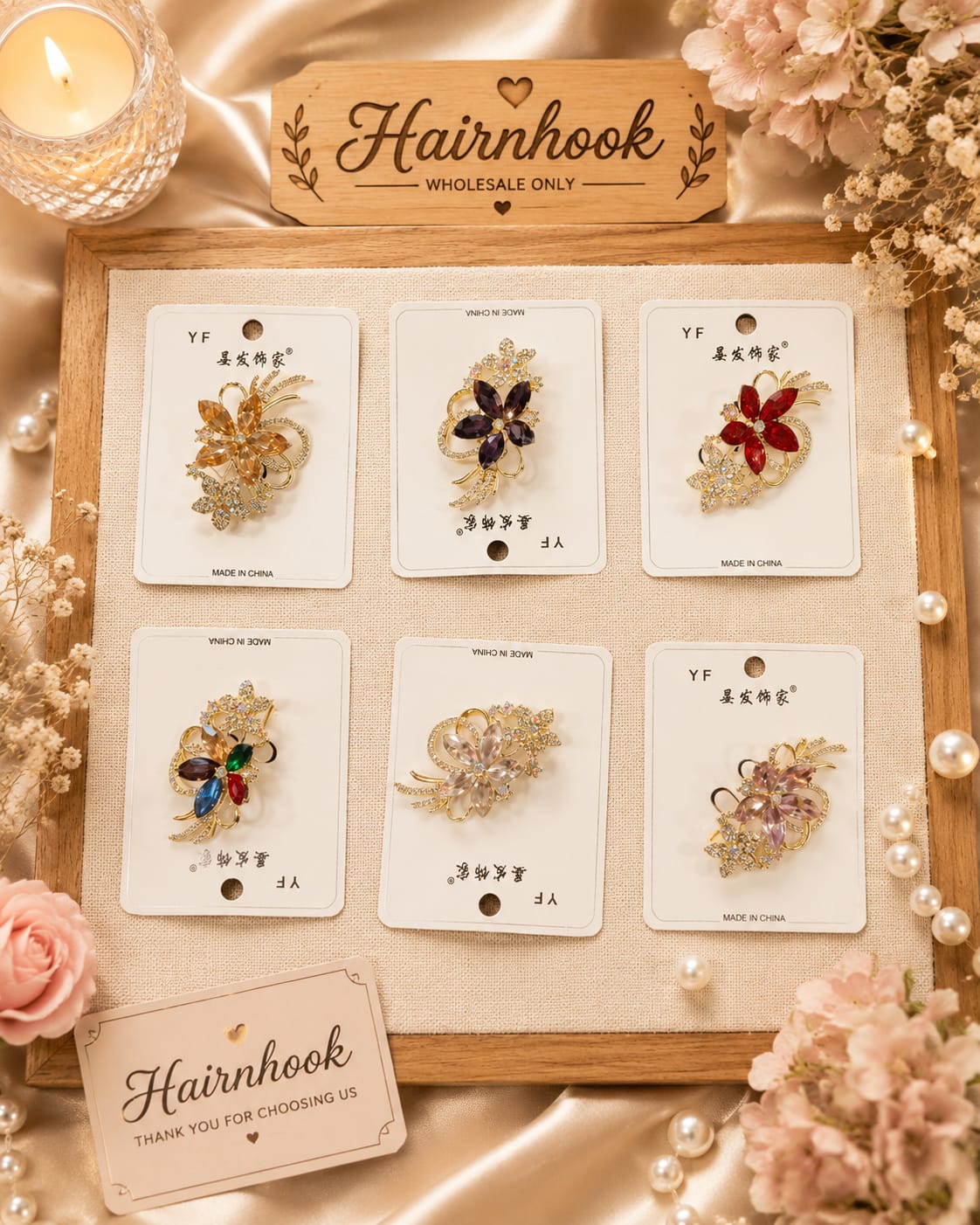 Premium hair accessories plus saree pins ( pack of 6)