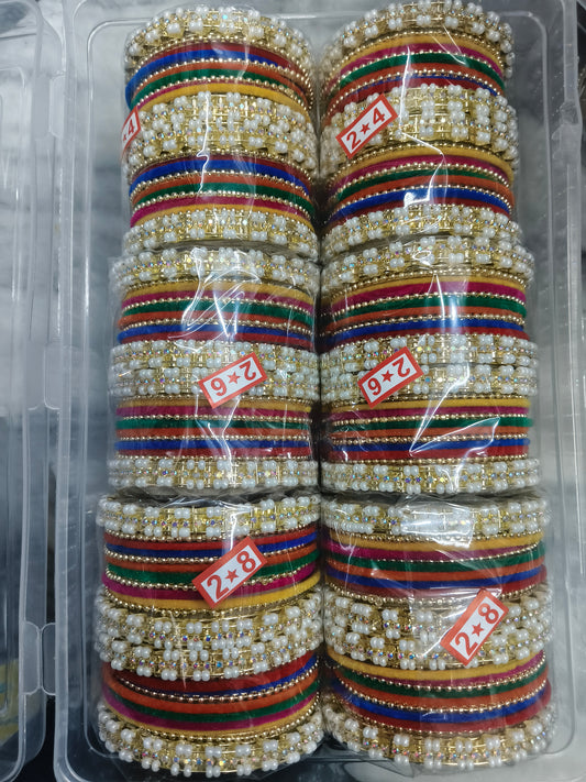 Premium karwachauth metal churi (pack of 6 set)
