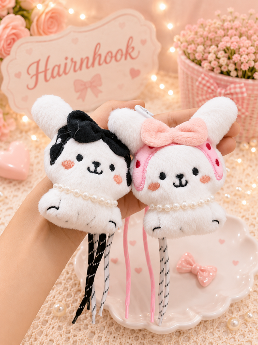 Kawai medium size plushies bag charms plus keychain ( pack of 6)