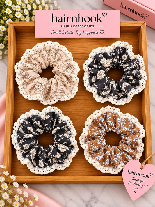 Premium korean high end scrunchies (pack of 10 pieces)