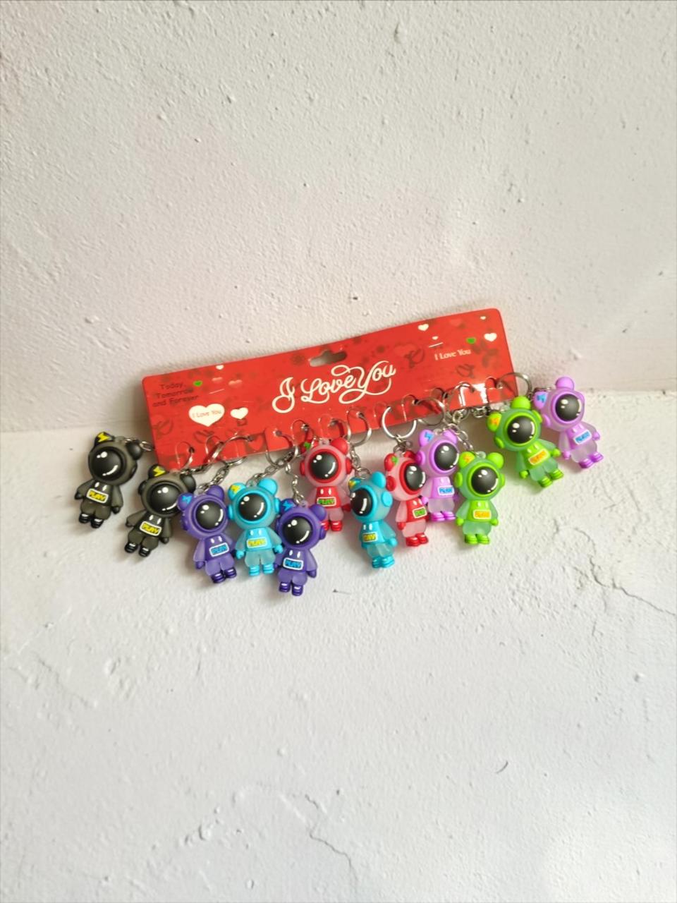 Pvc Rubber keychains medium size ( pack of 12)