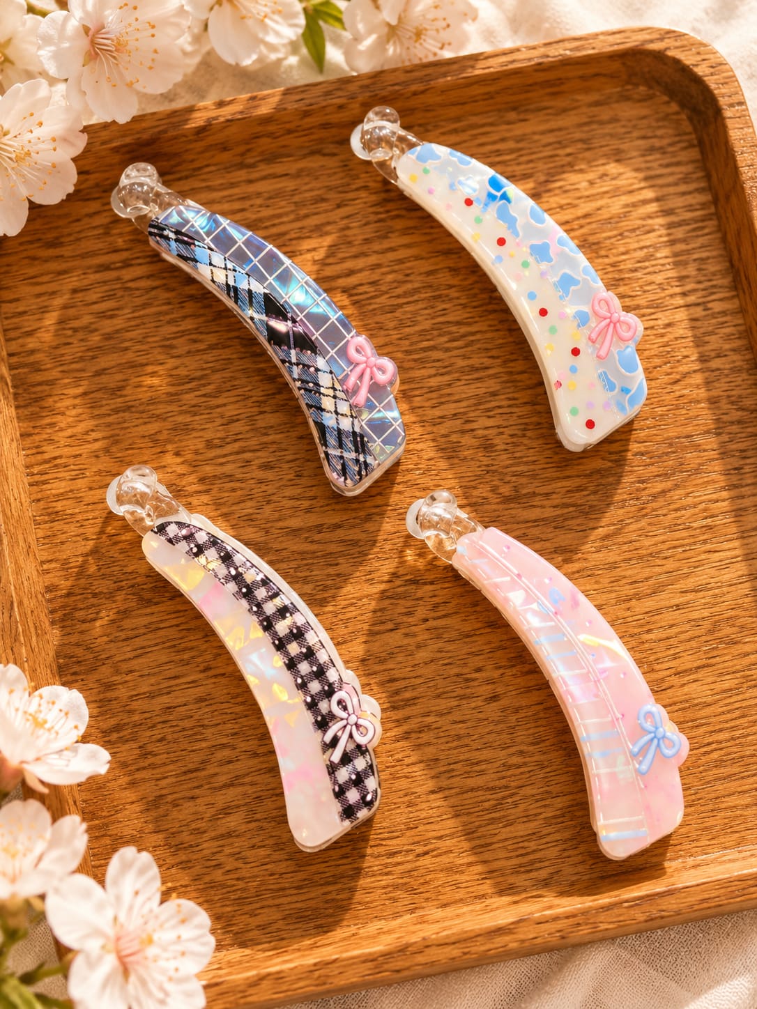 Kawai banana clips ( pack of 12)