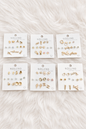 Earings stud combo sets ( pack of 12 cards)