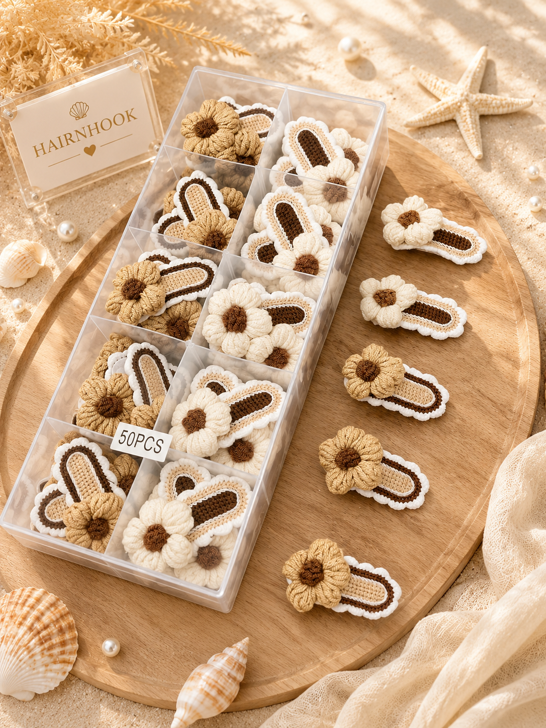 Hair tik Tak pin for kids crochet(pack of 10)
