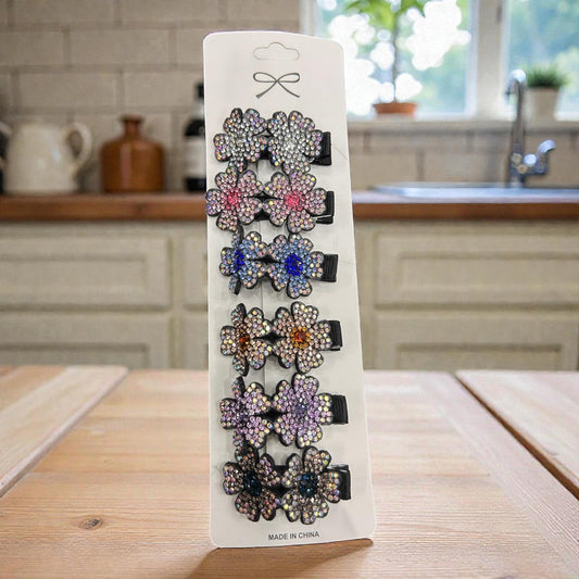 Black leather Flower pin( pack of 12)