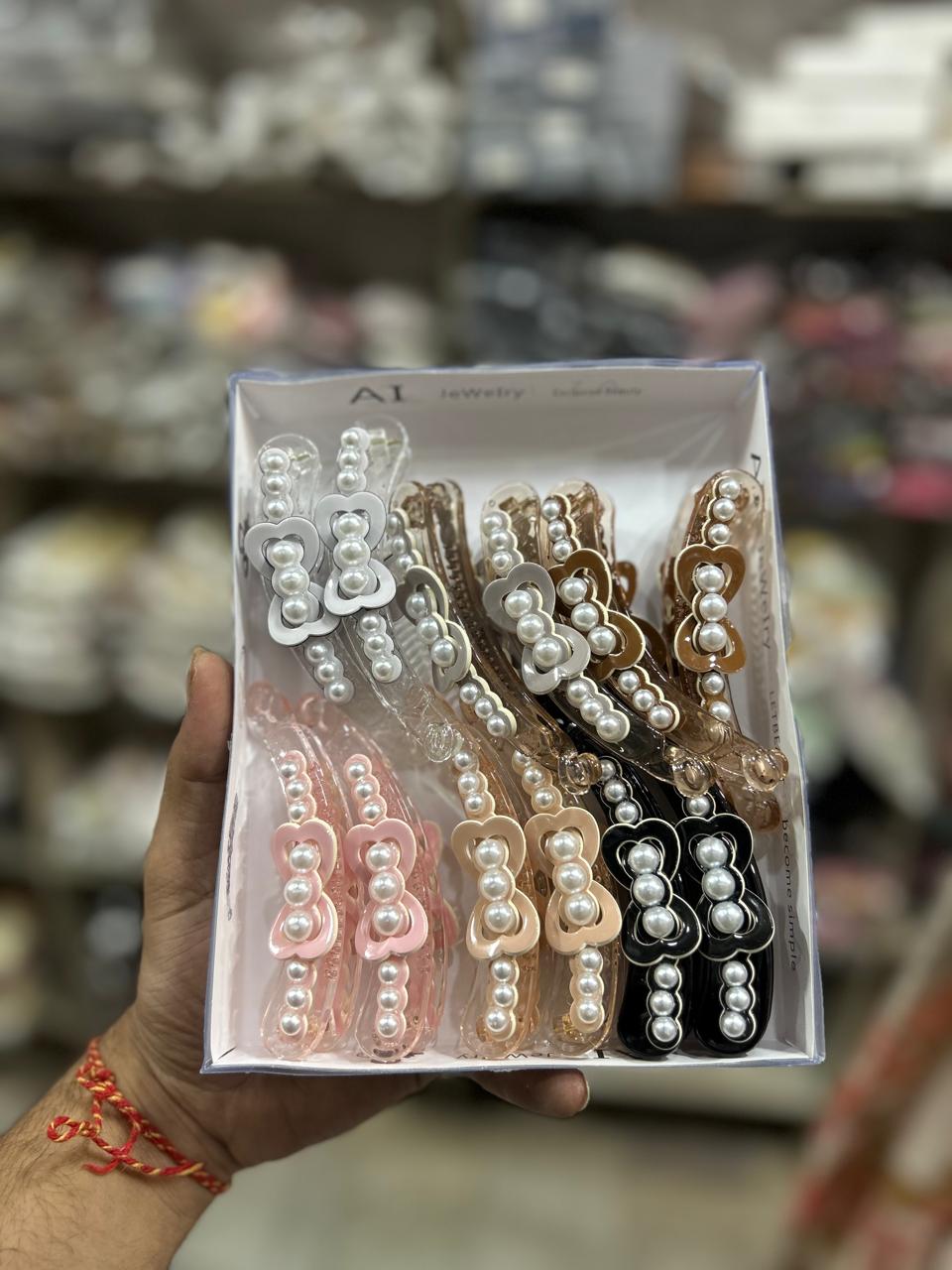Party wear korean banana clip (pack of 12)