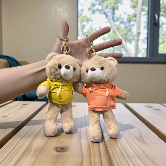 Full body Teddy plushies keychain (pack of 6)