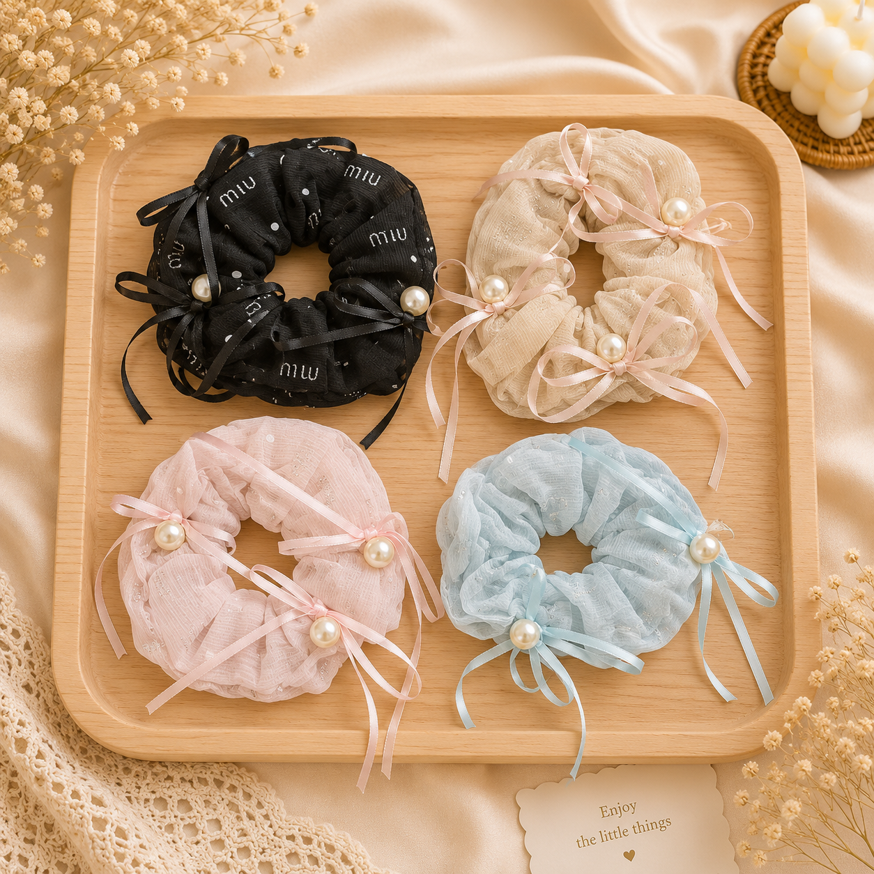 Korean scrunchies ( pack of 12)