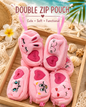Kawaii Double zip pouch ( pack of 12)