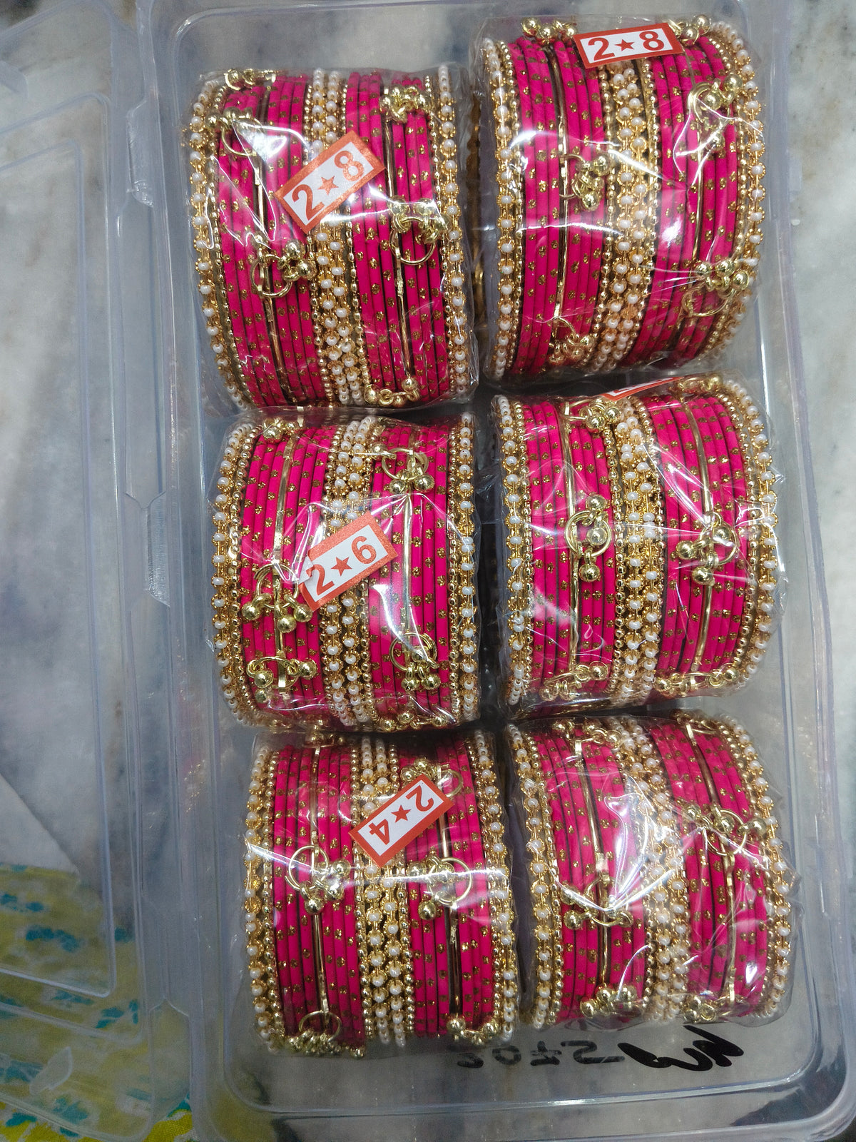 Premium karwachauth metal churi (pack of 6 set)
