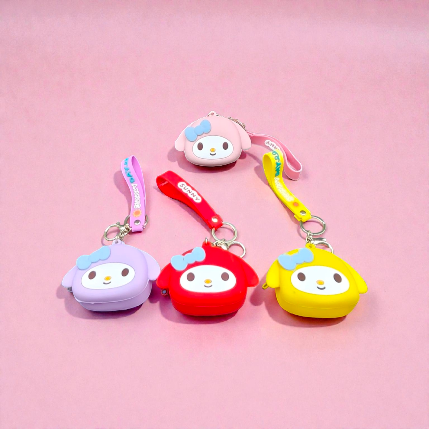 Silicon pouches keychain (pack of 6)