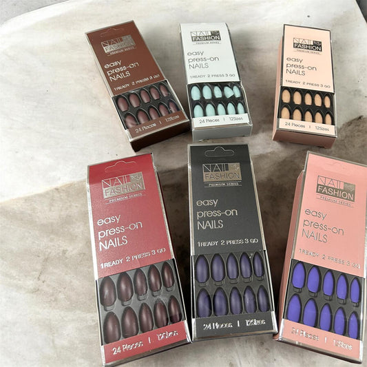 Nail Fashion Easy Press-On Nails – Premium Matte Artificial Nails
(Pack of 12)