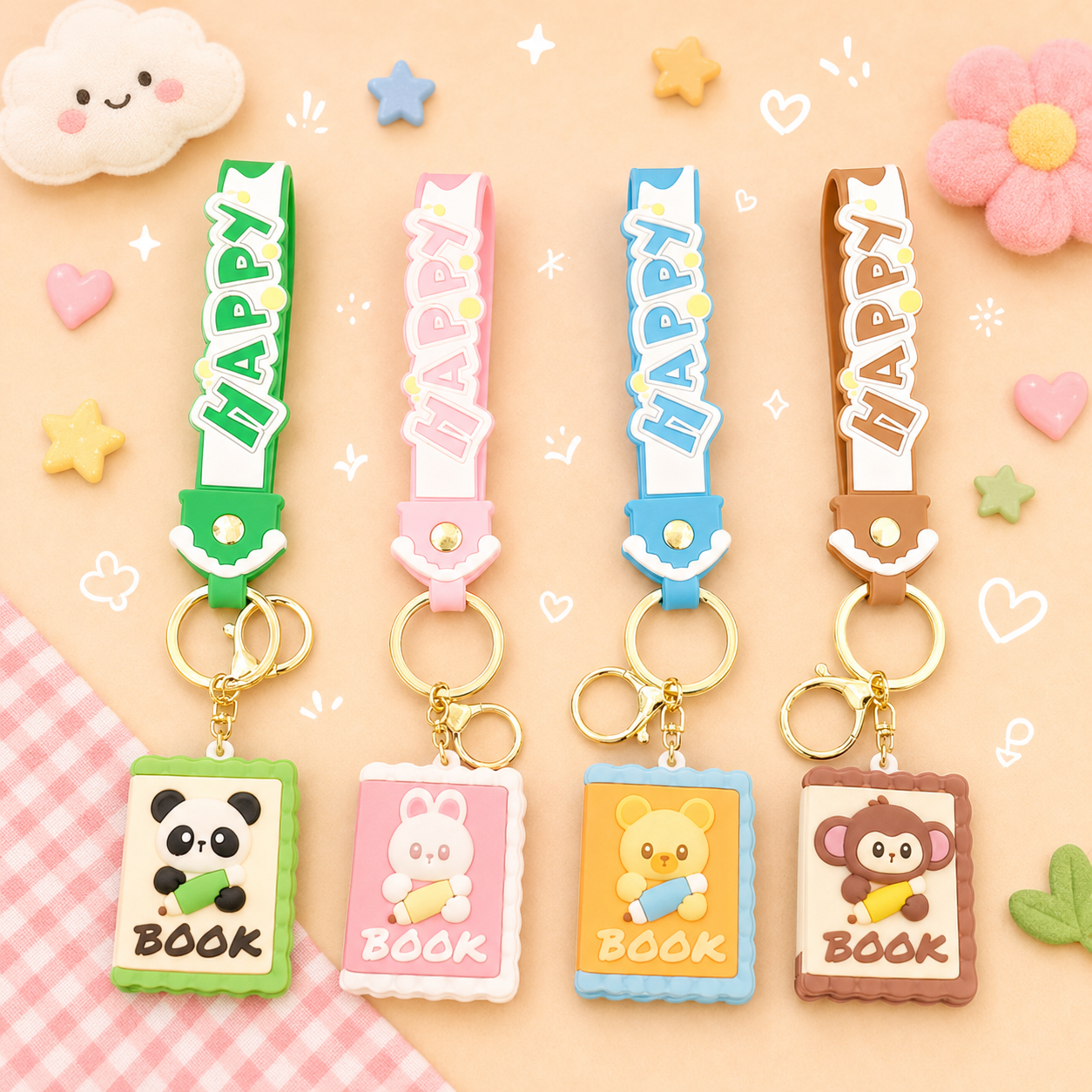 Pvc rubber Keychain ( pack of 12)