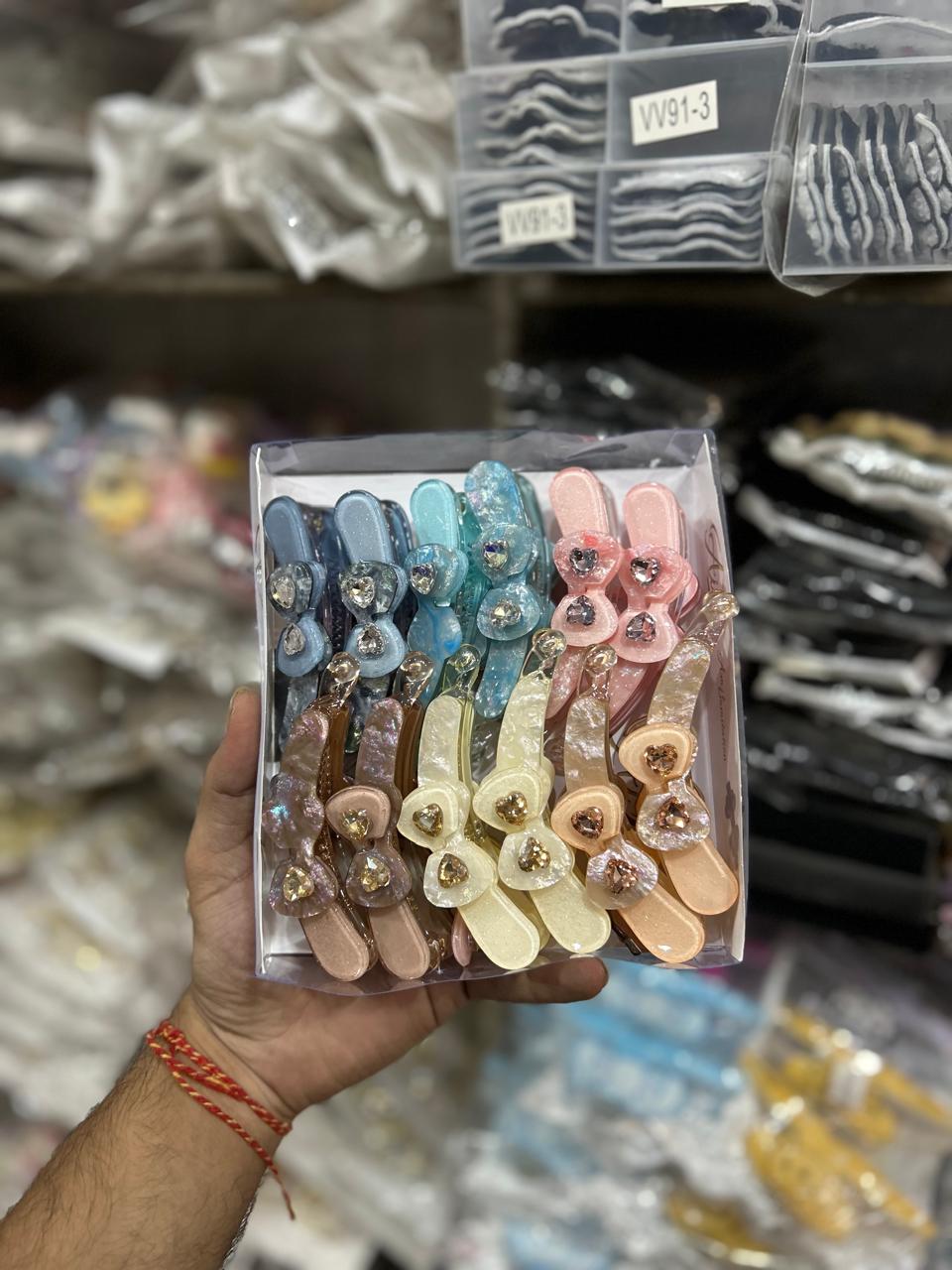 Party wear korean banana clip (pack of 12)