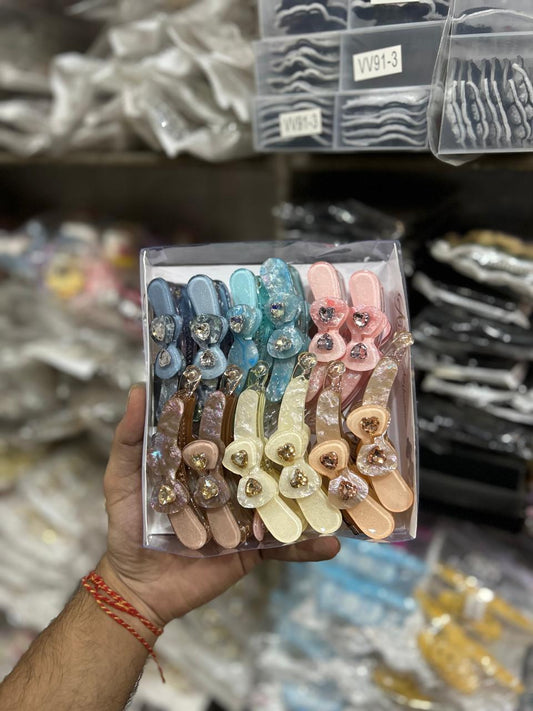 Party wear korean banana clip (pack of 12)