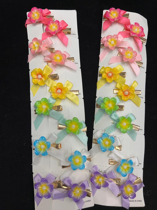 Flower bow pin ( pack of 12 pair)