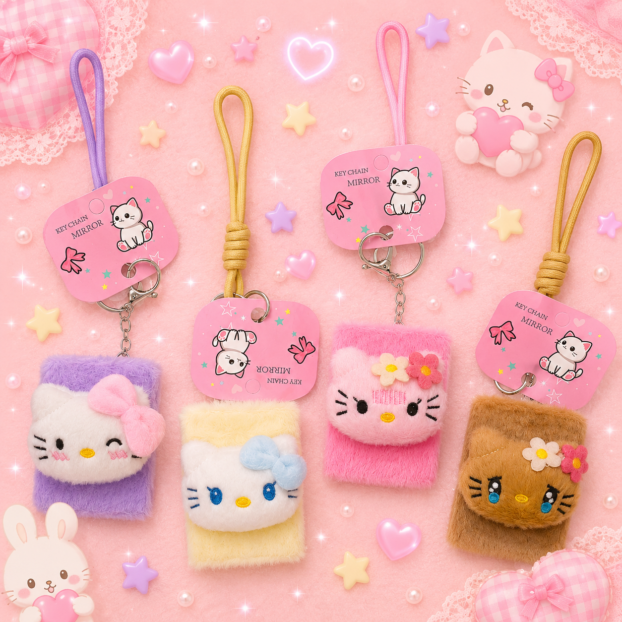 Kawaii pocket mirror ( pack of 6)