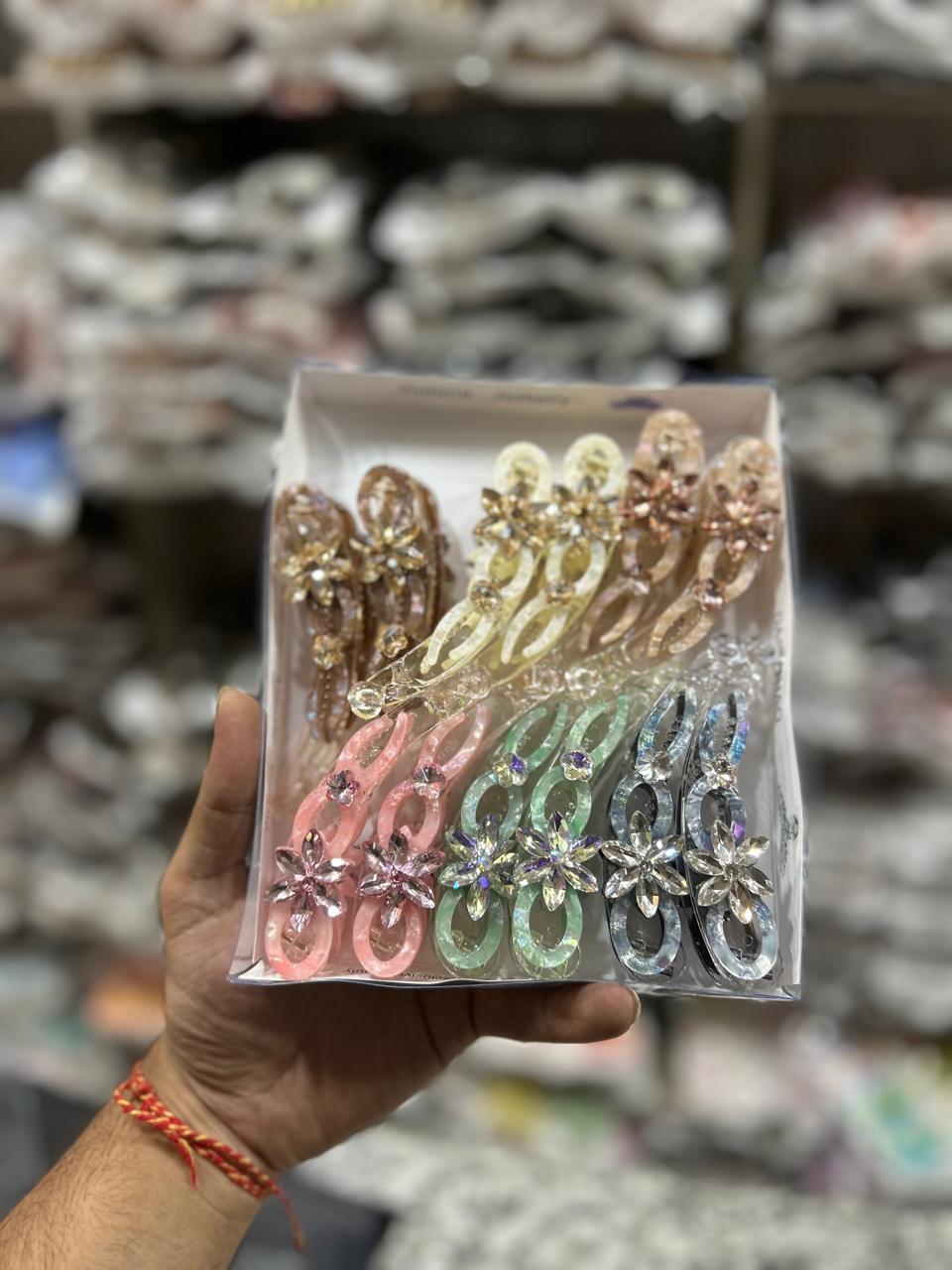 Party wear korean banana clip (pack of 12)