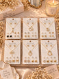 Korean studs combo ( pack of 12 cards)