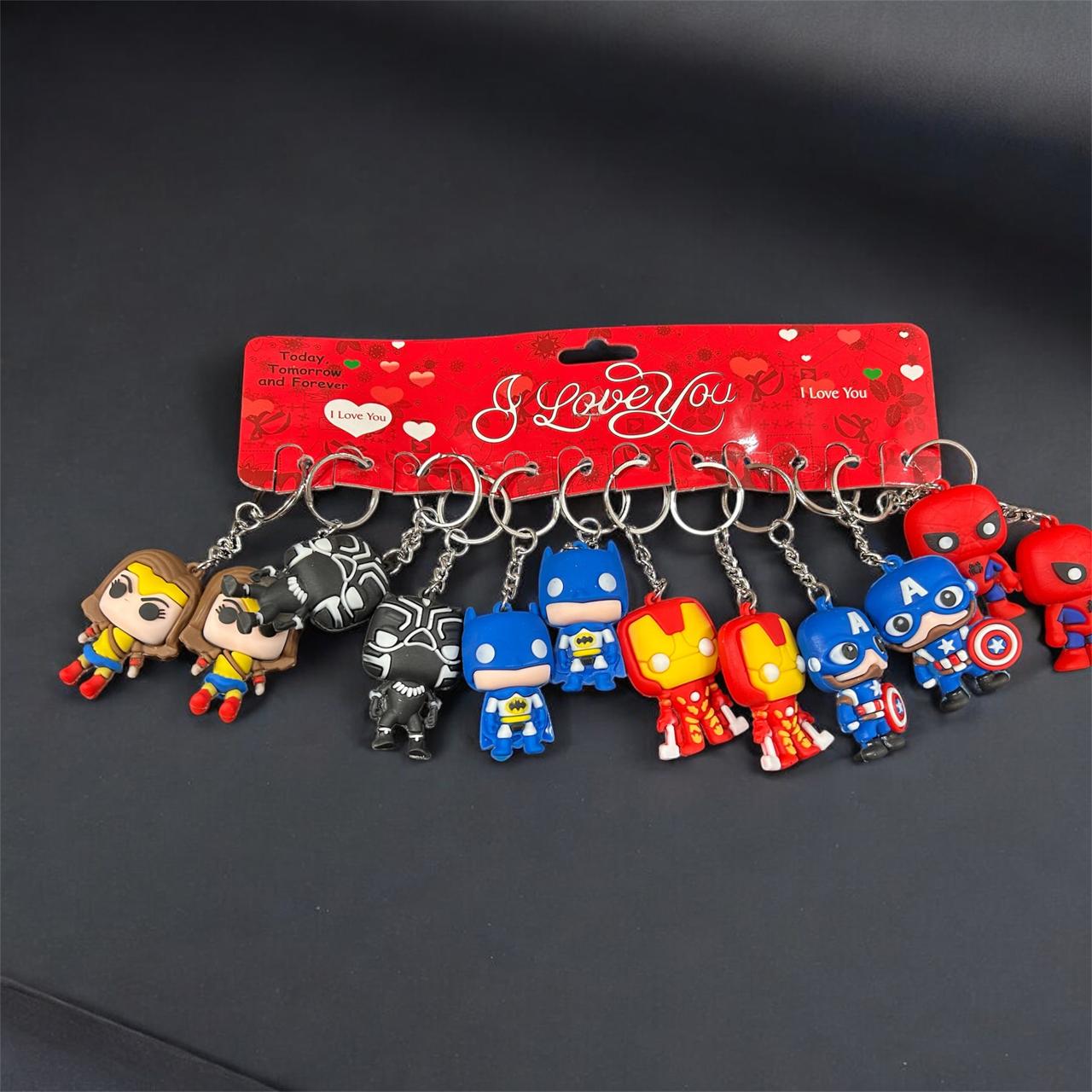 Cute Cartoon Keychains( pack of 12)