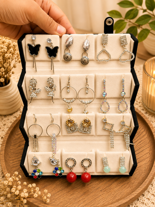 Combo tray earings (pack of 12 earings with box)