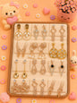 Korean chic earrings with a foldable box ( pack of 12 pieces)