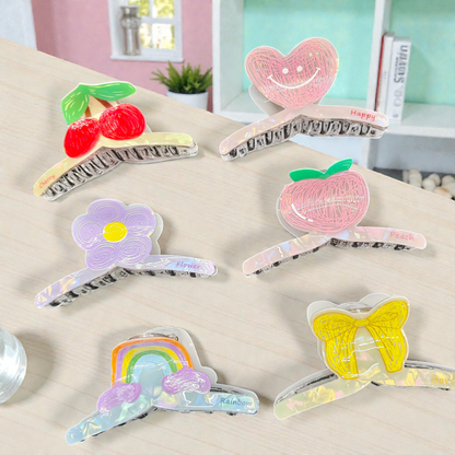 Acrylic clutchers premium quality ( pack of 12)