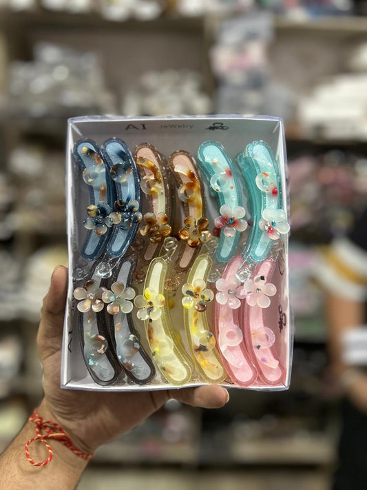 Party wear korean banana clip (pack of 12)