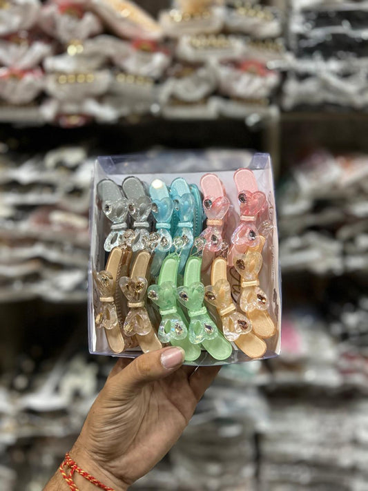 Party wear korean banana clip (pack of 12)
