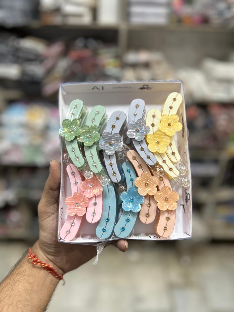 Party wear korean banana clip (pack of 12)