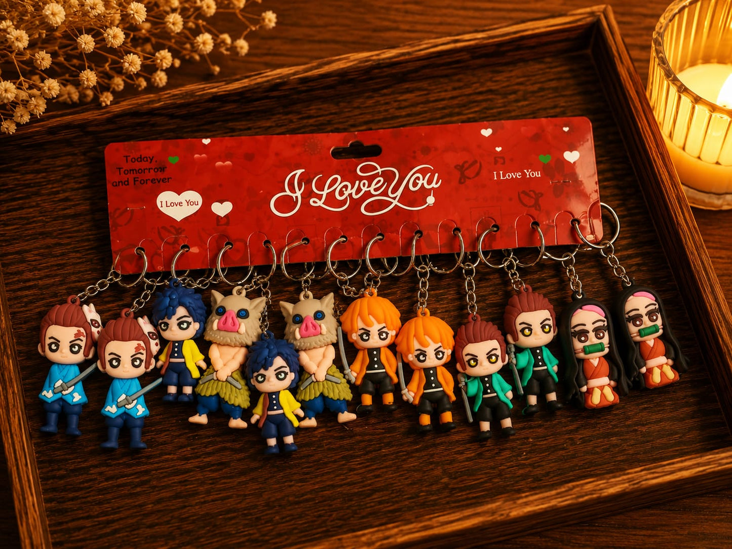 Pvc Rubber keychains medium size ( pack of 12)