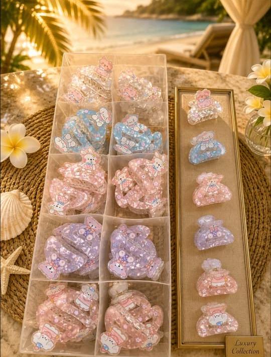 Premium korean Acrylic clutchers ( pack of 12)