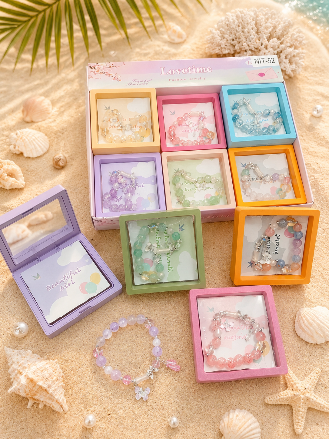Korean bracelets with floating box superior quality ( pack of 12 )