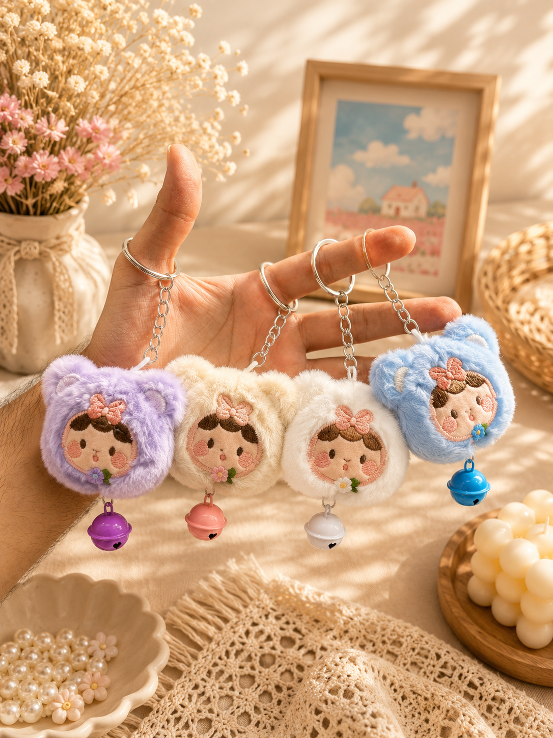 Mini plushies keychain 9-14cm ( pack of 12)