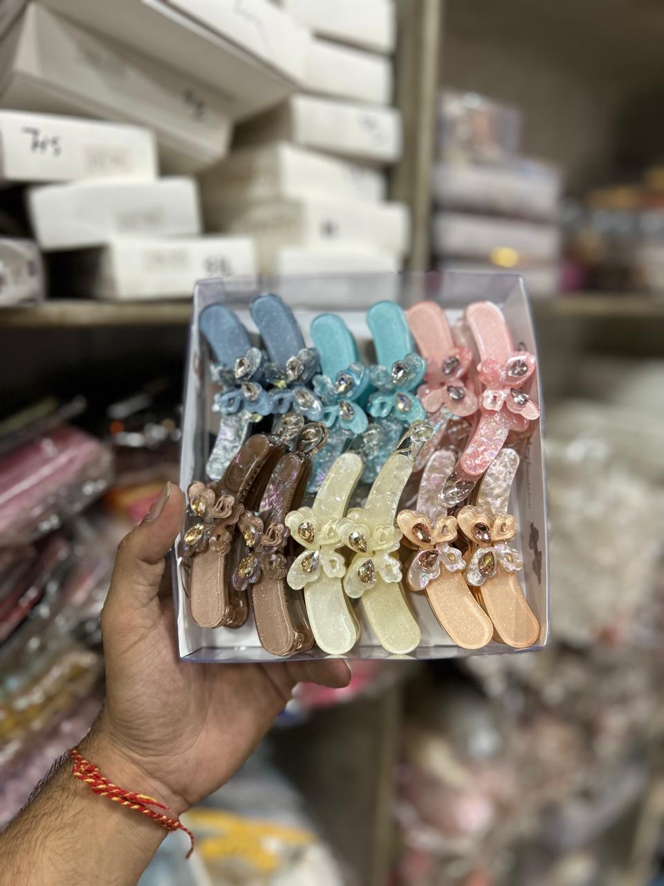Party wear korean banana clip (pack of 12)