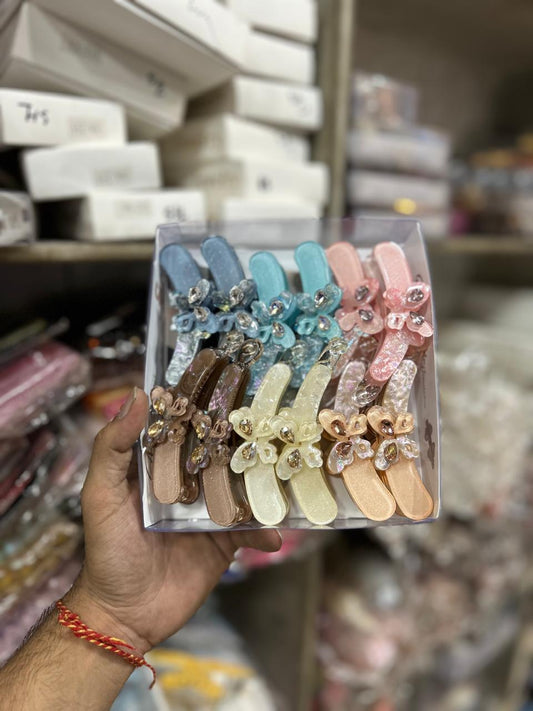 Party wear korean banana clip (pack of 12)