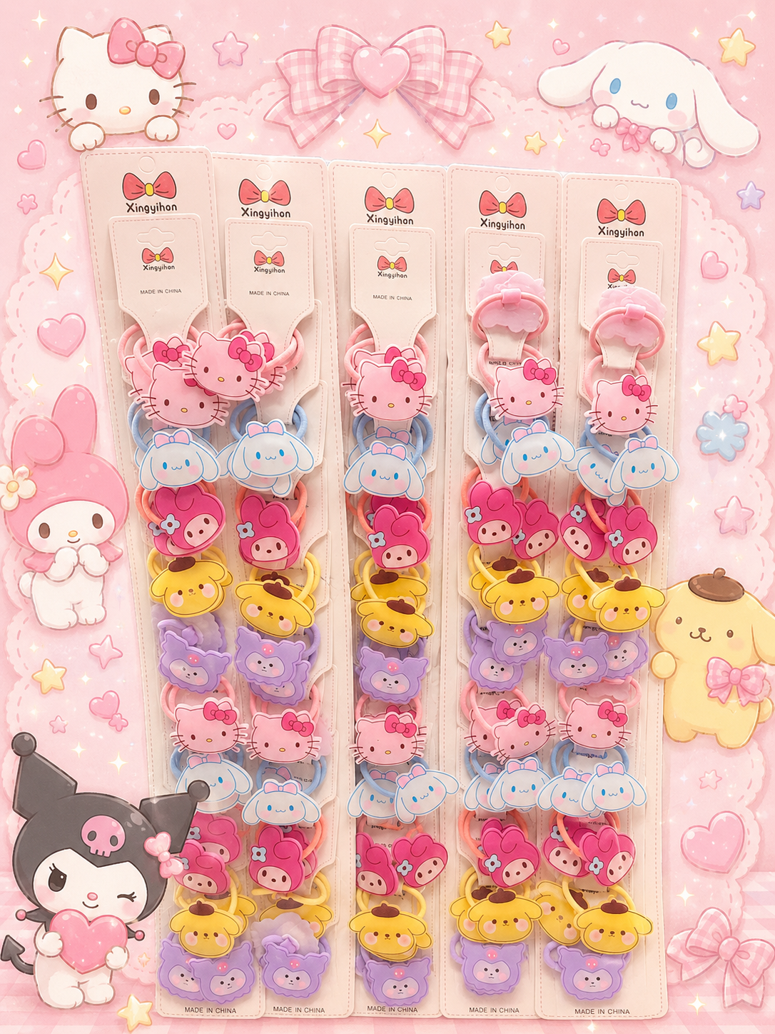 Kawaii Snap Rubber ( pack of 1 strip includes 10 pairs)