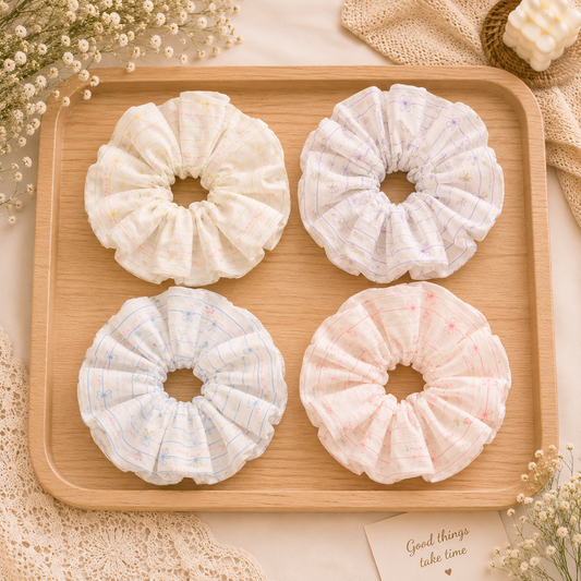 Korean scrunchies ( pack of 12)