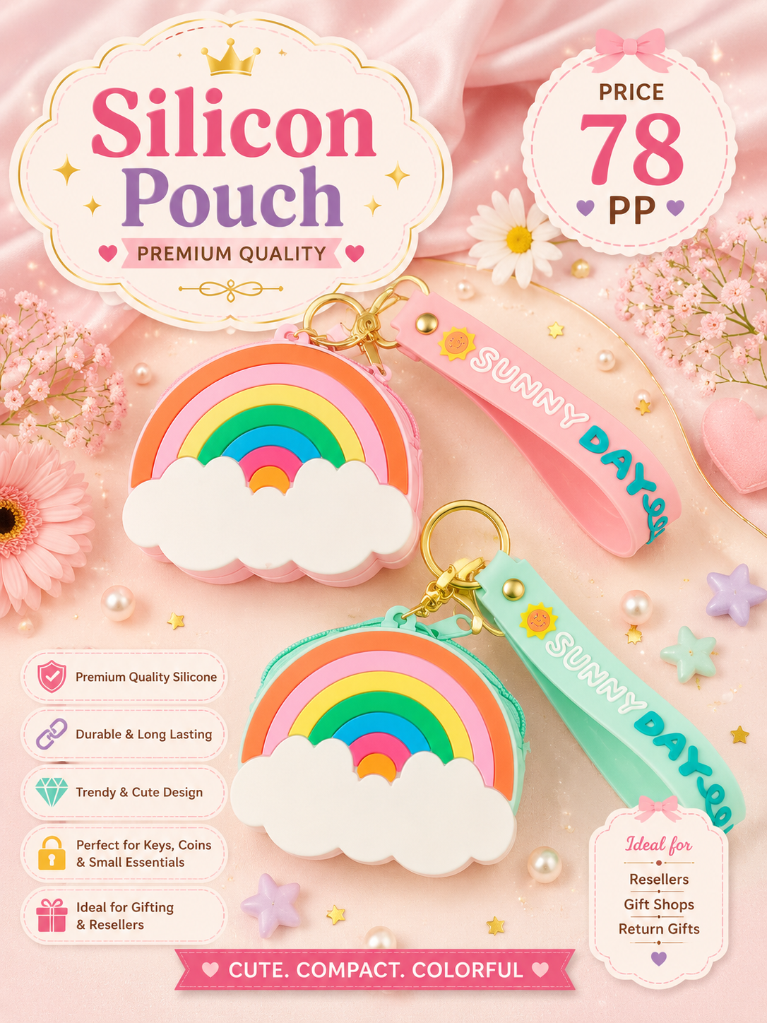 Silicon pouch ( pack of 6)