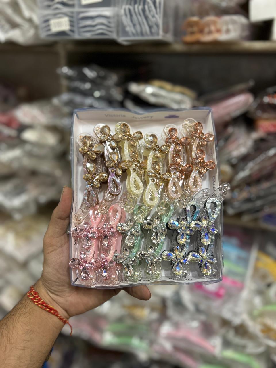 Party wear korean banana clip (pack of 12)