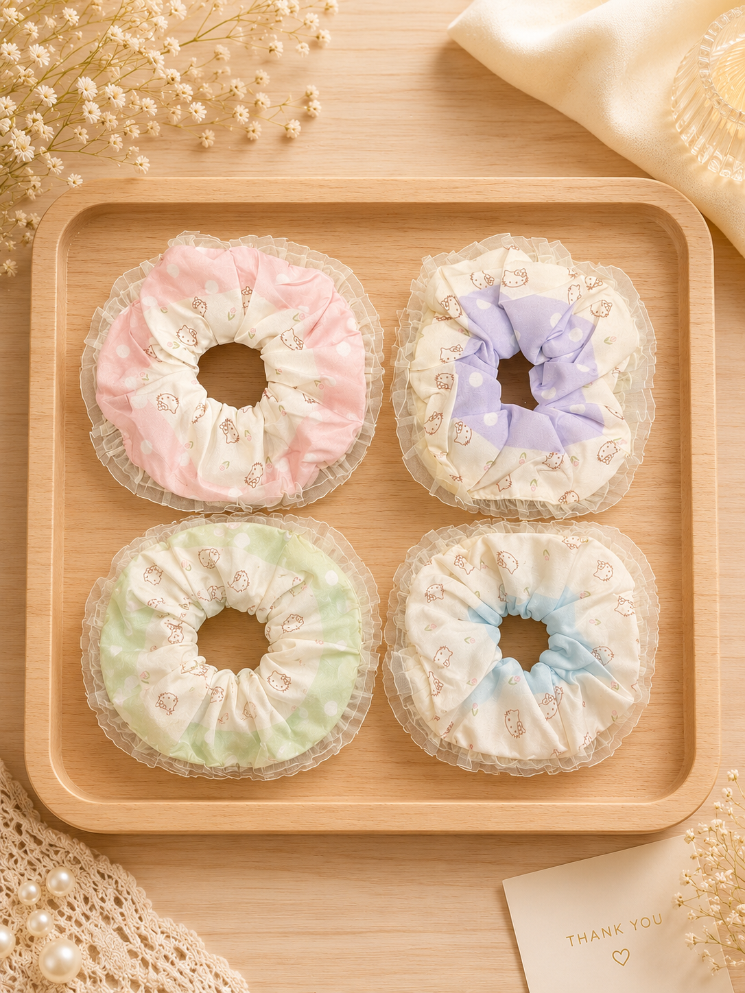Korean scrunchies ( pack of 12)