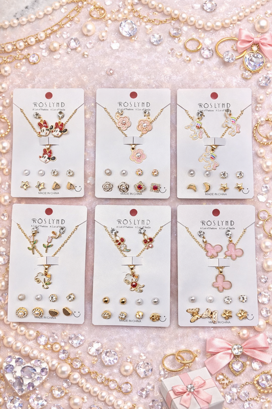 Combo locket plus earing set ( pack of 12 sets)