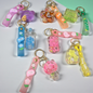 Kawaii Jelly Charm Keychains – Cute Liquid Shaker Keyring Collection( pack of 12) mix random design