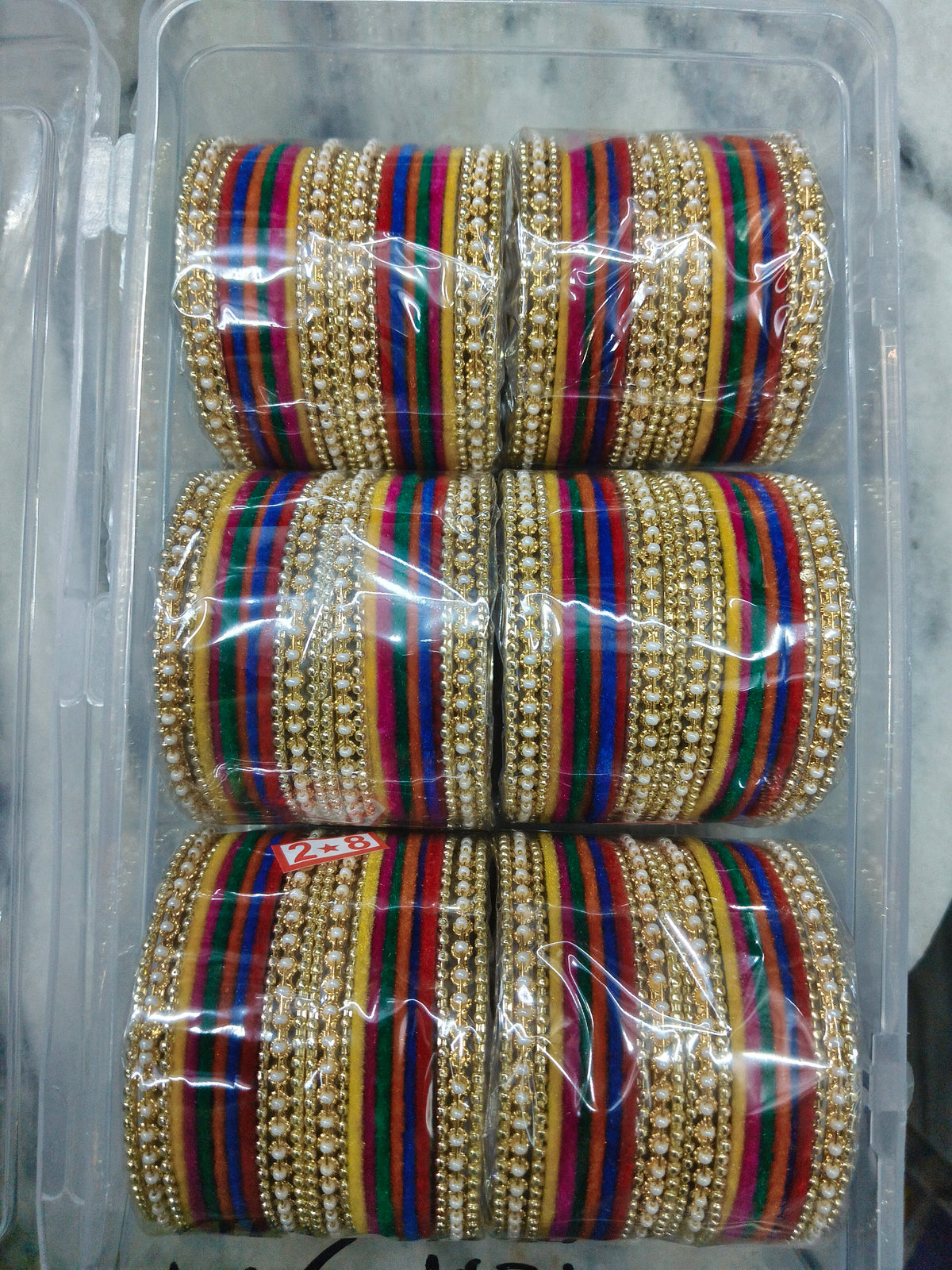 Premium karwachauth metal churi (pack of 6 set)