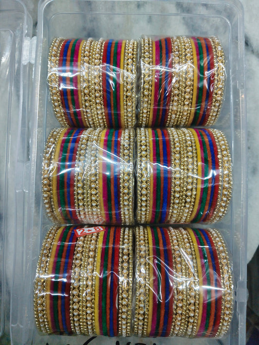 Premium karwachauth metal churi (pack of 6 set)