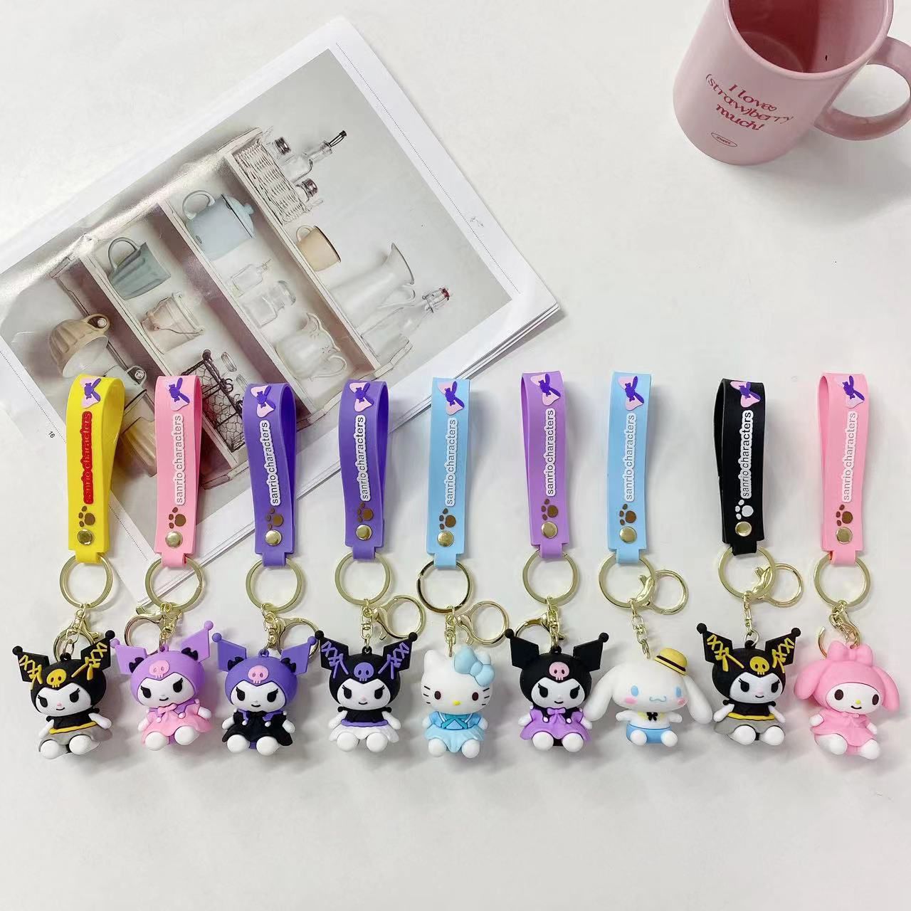 Cartoon Silicone Keychains for Kids (pack of 12)