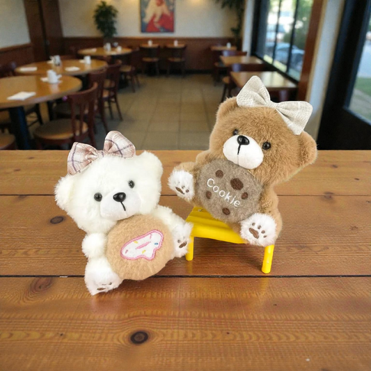 Plushies cookie teddy keychain (pack of 6)