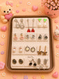 Korean chic earrings with a foldable box ( pack of 12 pieces)