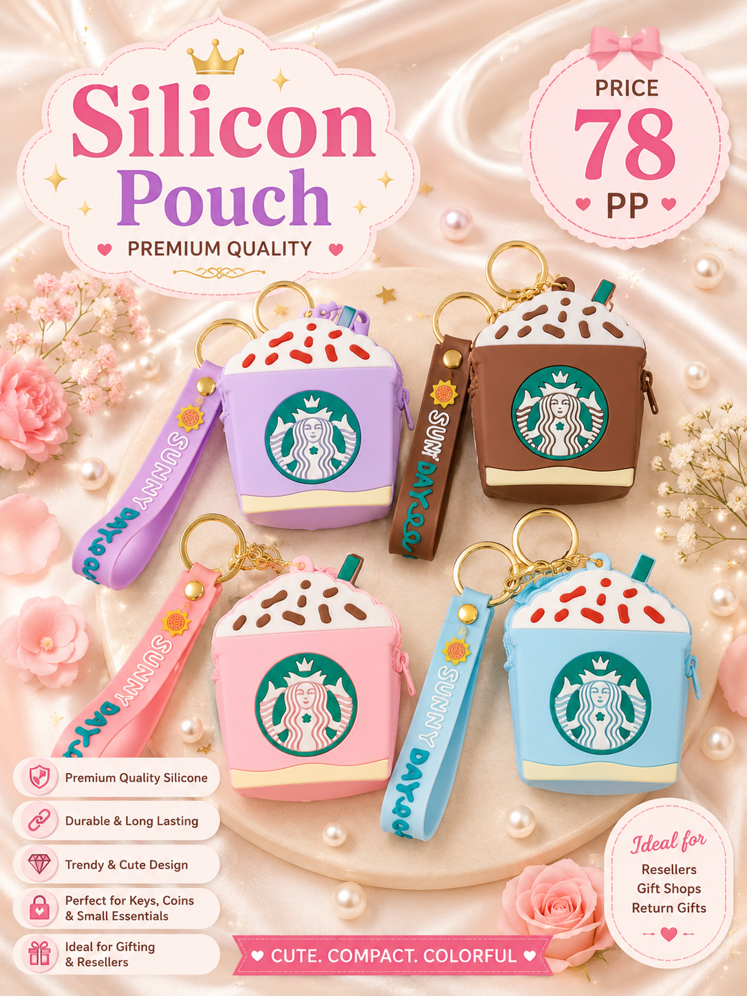 Silicon pouch ( pack of 6)